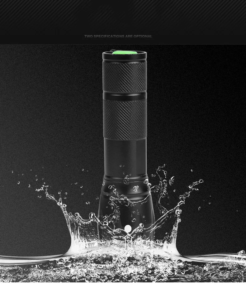 Powerful Led Flashlight XML T6 Torch Waterproof Flashlights 5-Modes Zoomable Light 18650 Rechargeable Battery Or AAA