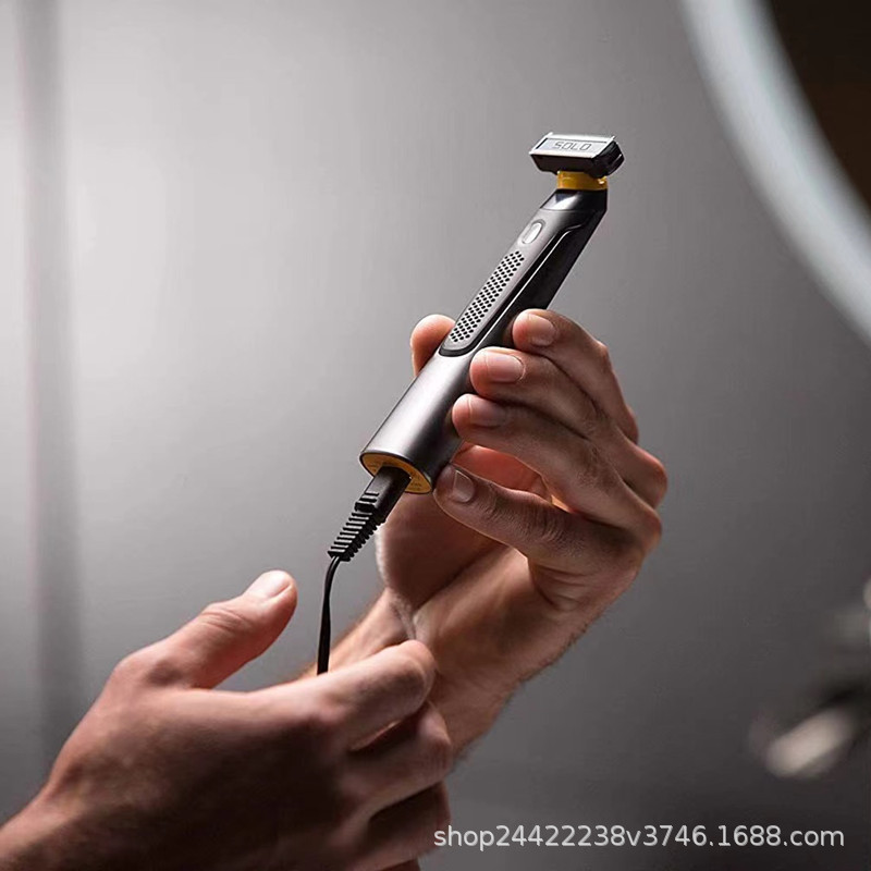 Men's Electric Groin Hair Trimmer Pubic Hair Trimmer Body Grooming Clipper for Men Bikini Epilator Rechargeable Shaver Razor