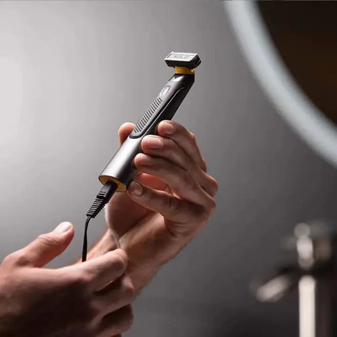 Men's Electric Groin Hair Trimmer Pubic Hair Trimmer Body Grooming Clipper for Men Bikini Epilator Rechargeable Shaver Razor