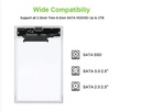 USB 3.0 Transparent 2.5inch Hard Drive Enclosure SATA Serial Port SSD HDD  Plug and Play for Notebook Computer