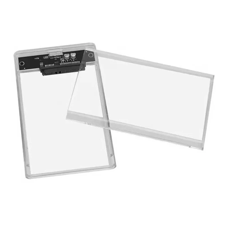 USB 3.0 Transparent 2.5inch Hard Drive Enclosure SATA Serial Port SSD HDD  Plug and Play for Notebook Computer