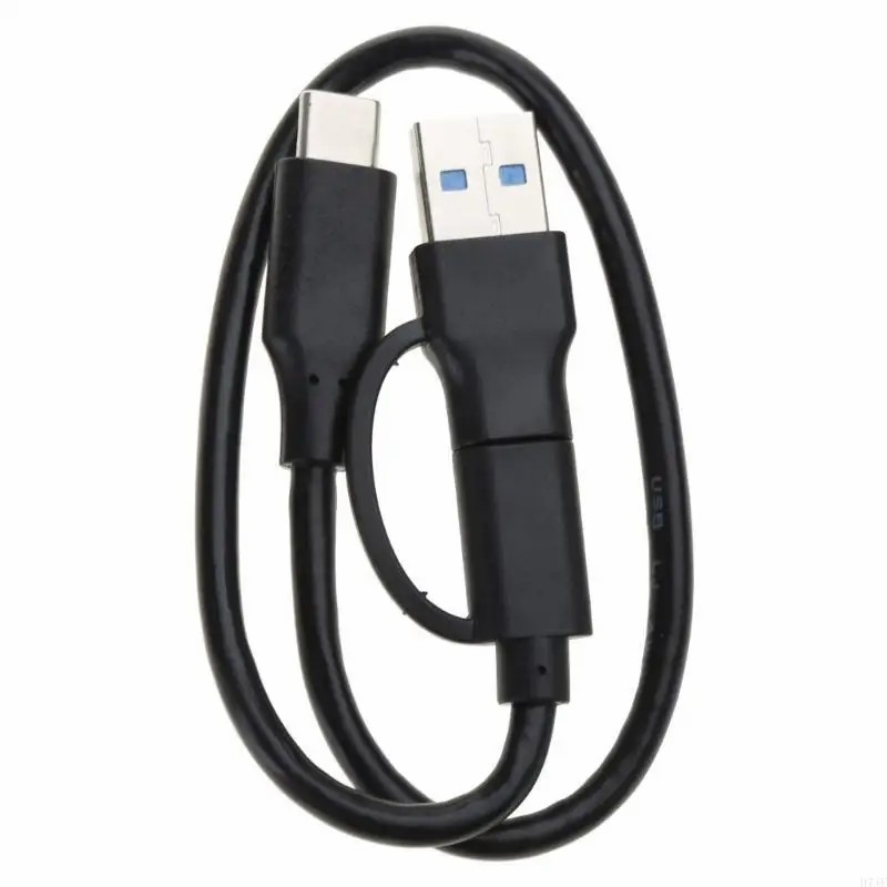 2 in 1 USB 3.2 to Type-c Fast Charging Cable for Charging Data Sync 10Gbps
