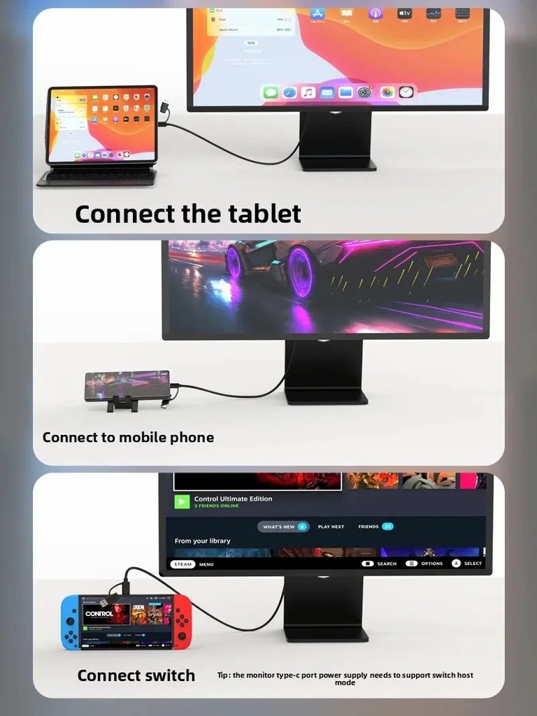 2 in 1 USB 3.2 to Type-c Fast Charging Cable for Charging Data Sync 10Gbps