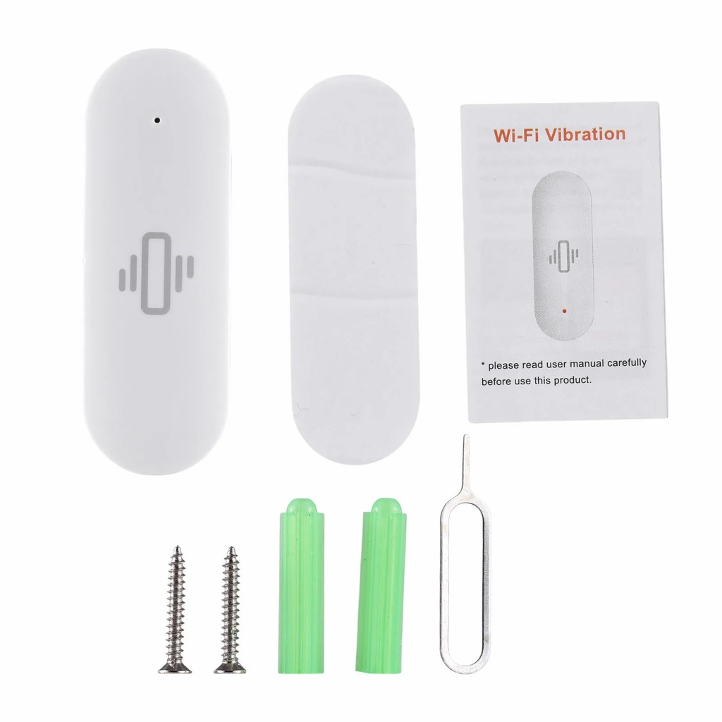 Smart Vibration Sensor Detection Tuya Smart Life APP Notification Real-Time Motion Shock Alarm