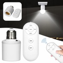 E27 220V Wireless Remote Control Smart Timer Switch Lamp Holder