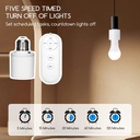 E27 220V Wireless Remote Control Smart Timer Switch Lamp Holder