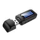 2 In 1 Bluetooth 5.0 Receiver Audio Wireless LCD Display Bluetooth Adapter 3.5mm AUX USB Dongle