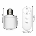 E27 220V Wireless Remote Control Smart Timer Switch Lamp Holder