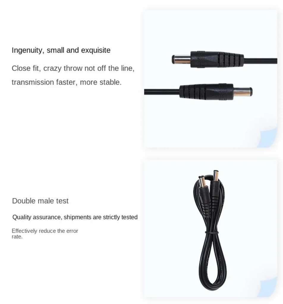 DC 5.5*2.1 male to male cable