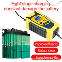 Intelligent Battery Charger 6V/12V/24V 6A Pulse Repair Lead Acid Battery-Charging For Motorcycle Car Truck Digital LCD Display Charger