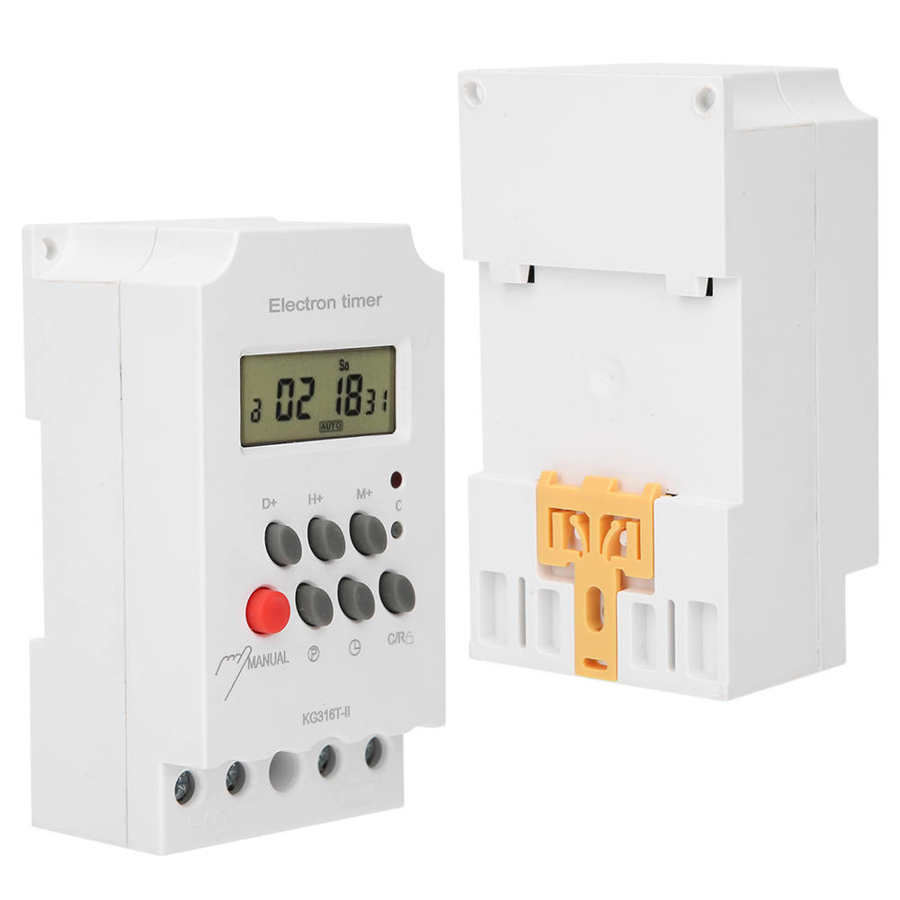 KG316T-II Digital Programmable Timer Din Rail Time Switch 220VAC 25A Digital Timer Switch