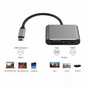 4 in 1 Type C to 4K HDMI TV HDTV +VGA+USB 3.0 Hub+60W PD OTG Charging Power Audio Video Adapter Cable