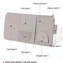 Car sun visor storage multi-function car glasses clip holder storage bag
