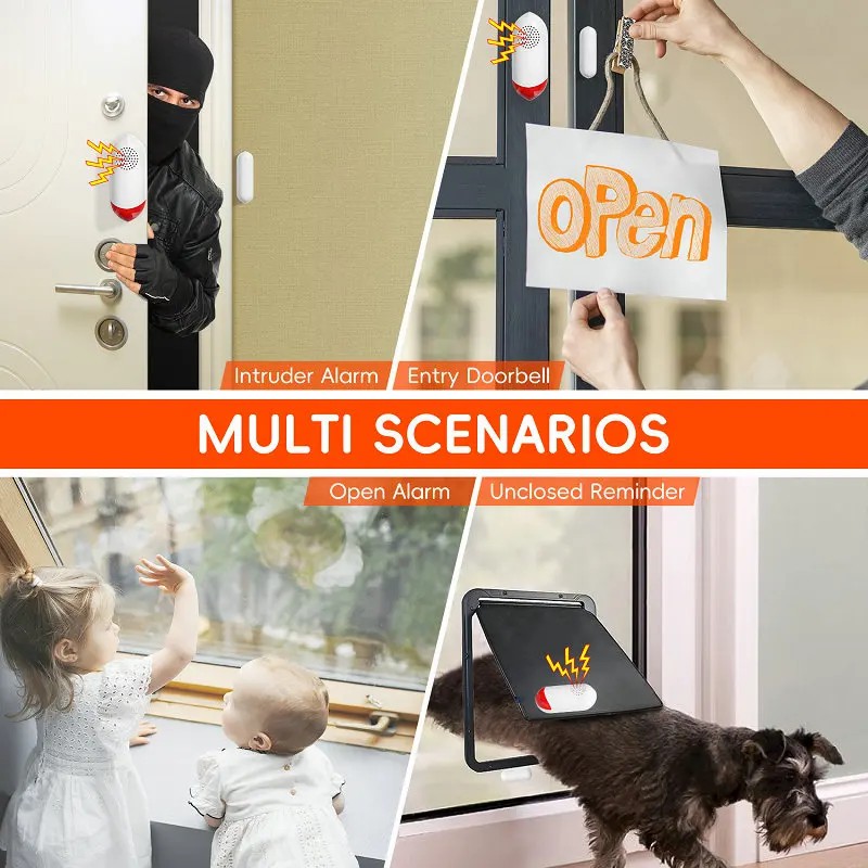 TUYA WIFI 120 dB Alarm Smart Home Door and Window Sensor Alarm Magnetic Alarm