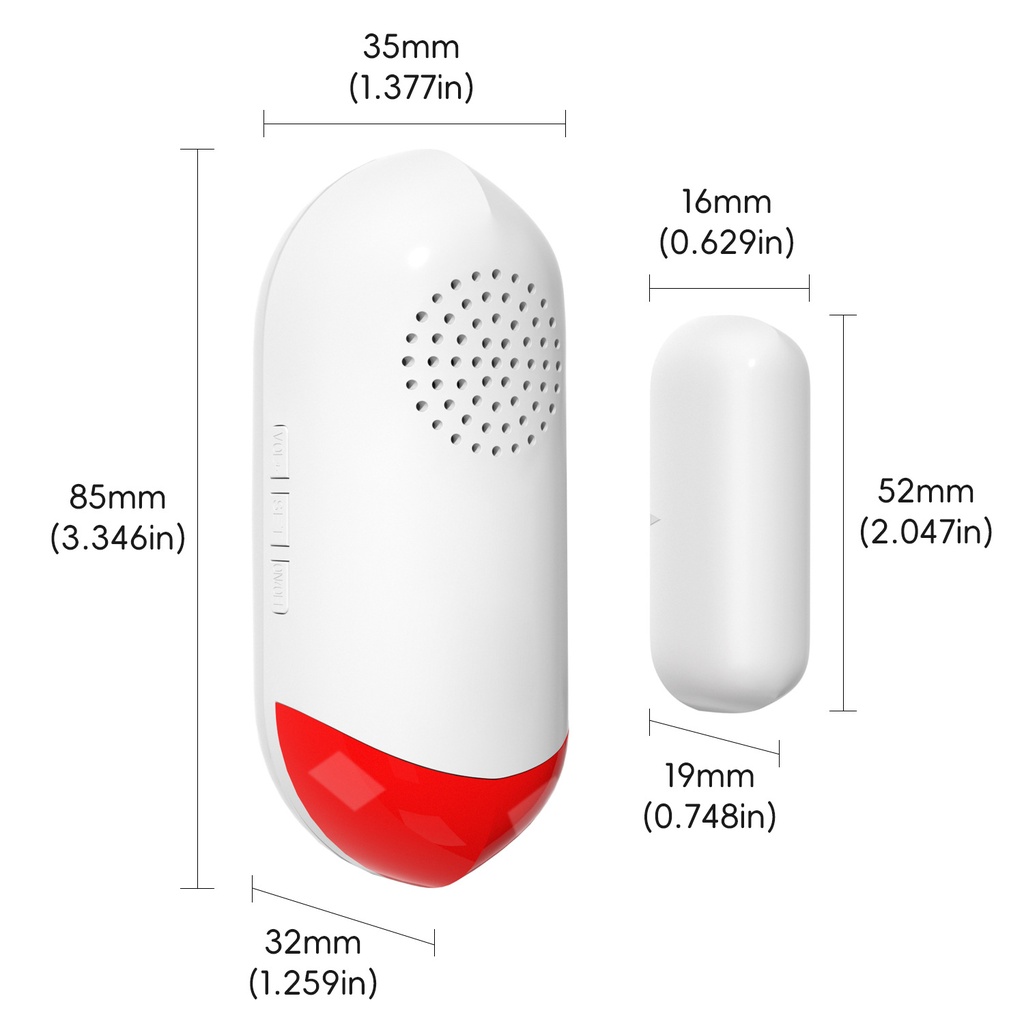 TUYA WIFI 120 dB Alarm Smart Home Door and Window Sensor Alarm Magnetic Alarm