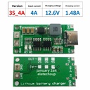 8.4V 12.6V 16.8V Type-C USB Mini Li-ion Battery Charger Board Step-Up Boost Module