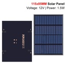 1.5W 12V Diy Monocrystalline Solar Panel Solar Charging Panel 85*115mm