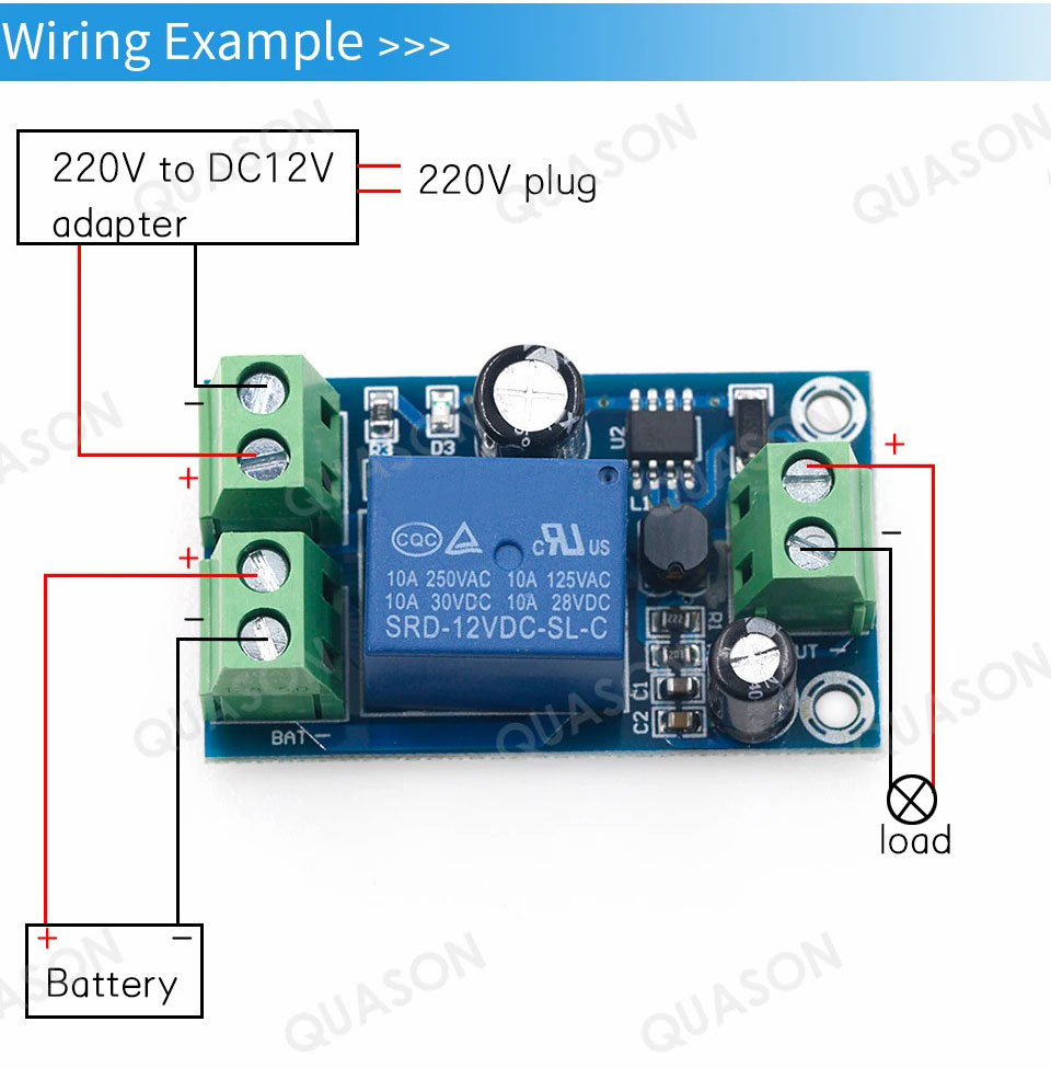 YX-X804 Power-OFF Protection Module Automatic Switching Module UPS Emergency Cut-off Battery Power Supply 12V to 48V Control Board