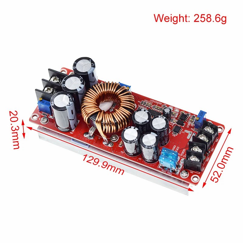 1200W 20A DC-DC Converter Boost Car Step-up Power Supply Module 8-60V to 12-83V