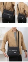 Men's shoulder bag with multiple pockets for business storage coin purse business casual simple crossbody bag