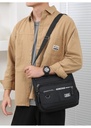 Men's shoulder bag with multiple pockets for business storage coin purse business casual simple crossbody bag