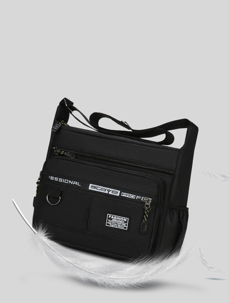 Men's shoulder bag with multiple pockets for business storage coin purse business casual simple crossbody bag