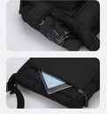 Men's shoulder bag with multiple pockets for business storage coin purse business casual simple crossbody bag