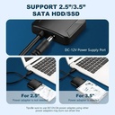 USB 3.0 To SATA Adapter Cable SATA III Hard Disk Drive Converter USB 3.0 Hard Drive Adapter for 3.5/2.5 External HDD SSD Adapter