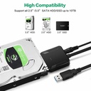 USB 3.0 To SATA Adapter Cable SATA III Hard Disk Drive Converter USB 3.0 Hard Drive Adapter for 3.5/2.5 External HDD SSD Adapter
