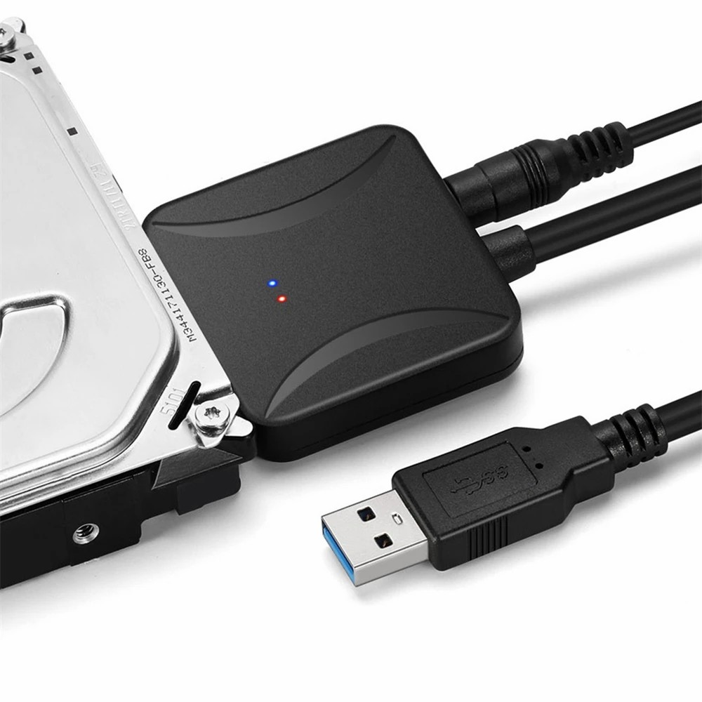 USB 3.0 To SATA Adapter Cable SATA III Hard Disk Drive Converter USB 3.0 Hard Drive Adapter for 3.5/2.5 External HDD SSD Adapter