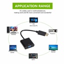1080P Display Port DP To VGA Adapter Cable Male To Female Converter for PC Computer Laptop HDTV Monitor Projector