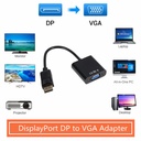 1080P Display Port DP To VGA Adapter Cable Male To Female Converter for PC Computer Laptop HDTV Monitor Projector