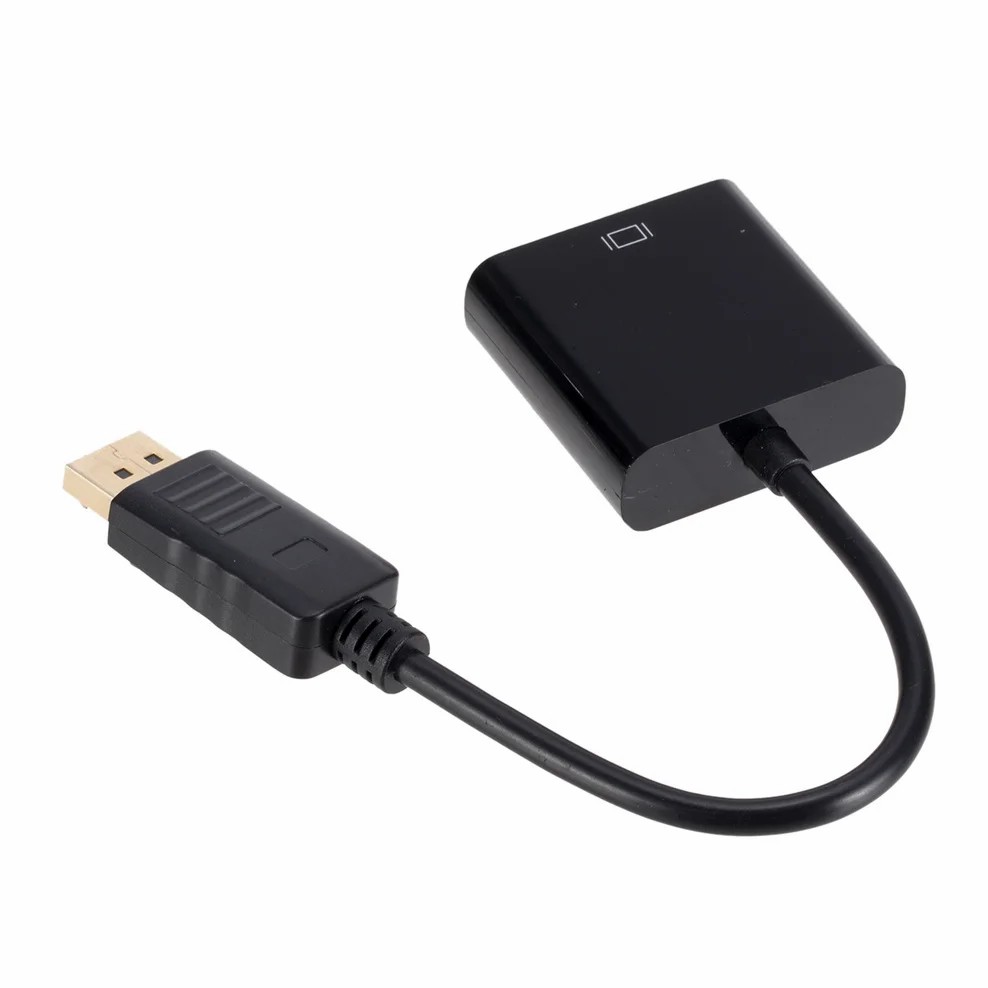 1080P Display Port DP To VGA Adapter Cable Male To Female Converter for PC Computer Laptop HDTV Monitor Projector