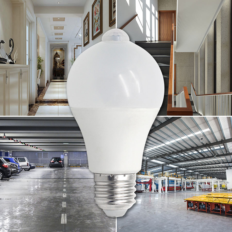 9W 12W high-quality LED human body induction bulb E27 AC85-265V