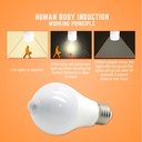 9W 12W high-quality LED human body induction bulb E27 AC85-265V