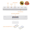 LED induction wardrobe night light DC4.5V warm light 0.5W battery model simple installation night light