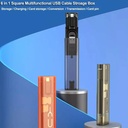 Multifunctional Data Cable Storage Box Portable USB A To Type C/8pin /Micro Phone Memory Card Pin Adapter Charging Cable Storage