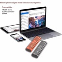 Multifunctional Data Cable Storage Box Portable USB A To Type C/8pin /Micro Phone Memory Card Pin Adapter Charging Cable Storage