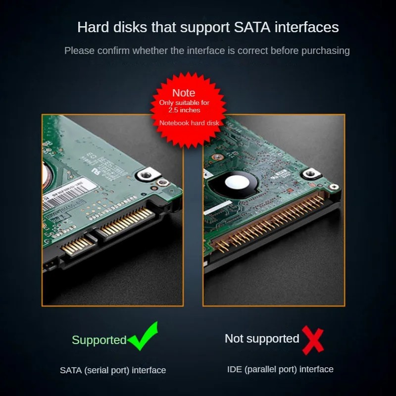 HDD SSD Enclosure Adapter Hard Drive USB3.0 5 Gbps External Portable Enclosure Case Adapter