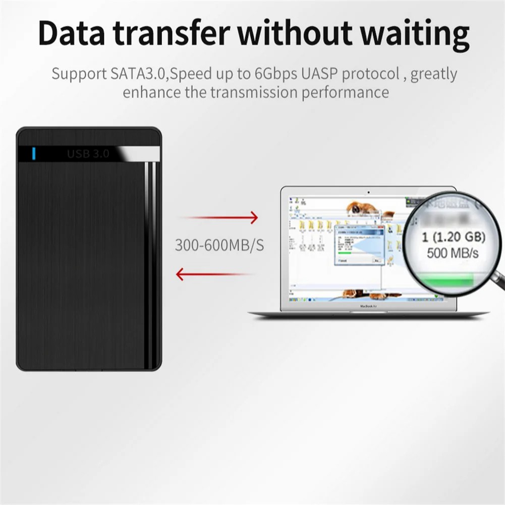 HDD SSD Enclosure Adapter Hard Drive USB3.0 5 Gbps External Portable Enclosure Case Adapter