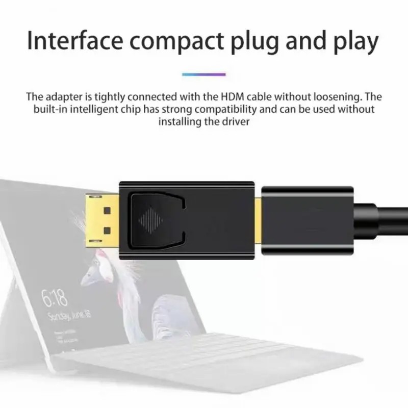 DisplayPort to HDMI Adapter Cables Converter Display Port Male Mini DP to Female HDMI Cable Adapter