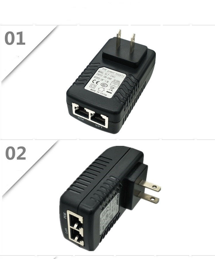 POE power supply 12V1A bridge POE Ethernet communication adapter wireless AP monitoring POE power supply module