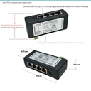 POE Injector 4 Ports POE Splitter 12V- 48V for CCTV Network POE Camera Power Supply Switch Over Ethernet IEEE802.3af