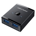KVM USB 3.0 Bidirectional Switch Selector 2 to 1 PCs Sharing or 1 to 2 Hub for Keyboard Mouse Scanner Printer
