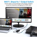 KVM USB 3.0 Bidirectional Switch Selector 2 to 1 PCs Sharing or 1 to 2 Hub for Keyboard Mouse Scanner Printer