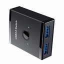 KVM USB 3.0 Bidirectional Switch Selector 2 to 1 PCs Sharing or 1 to 2 Hub for Keyboard Mouse Scanner Printer