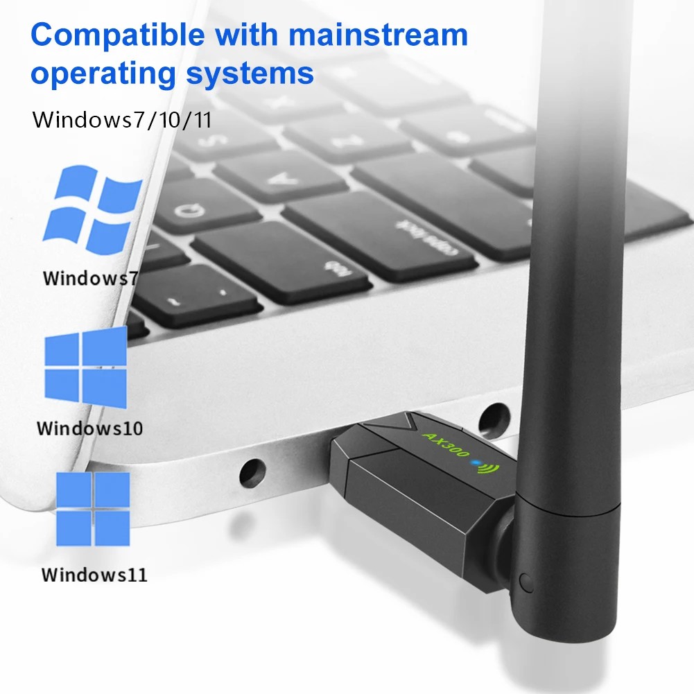 WIFI 6 WIFI Signal Receiver with High Gain Antenna 2.4G 286Mbps Wireless Adapter WPA3 Security AX286M Driver Free for Win7/10/11
