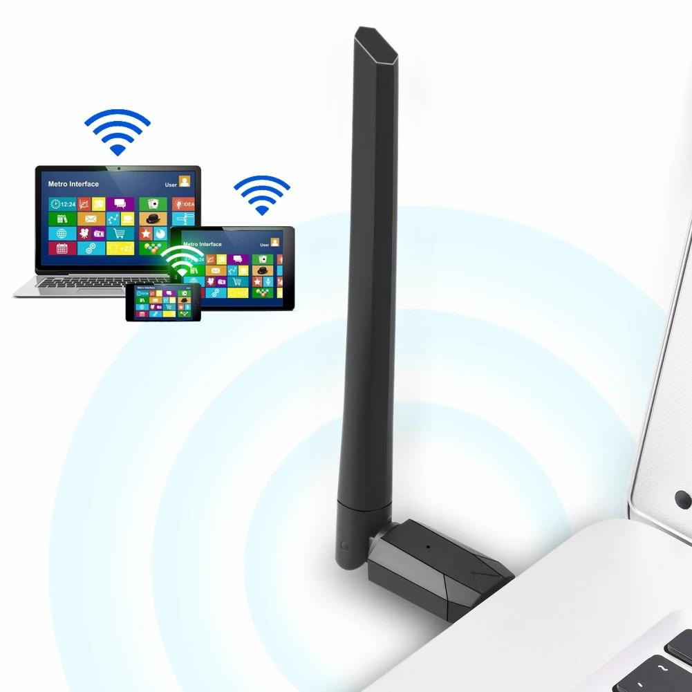 WIFI 6 WIFI Signal Receiver with High Gain Antenna 2.4G 286Mbps Wireless Adapter WPA3 Security AX286M Driver Free for Win7/10/11