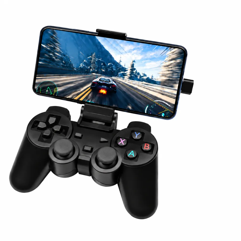 Wireless Racing Controller with Mounted Smartphone.webp