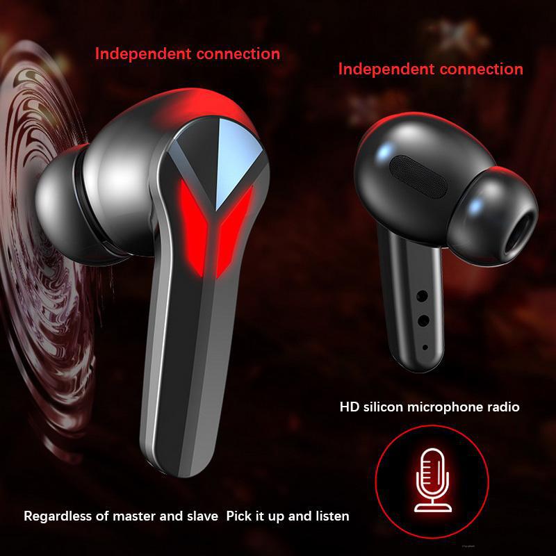 J13 TWS Wireless Bluetooth Game Earphones Digital Display Low-latency In-ear Noise-reduction Headphones E-Sports Earbud with Mic